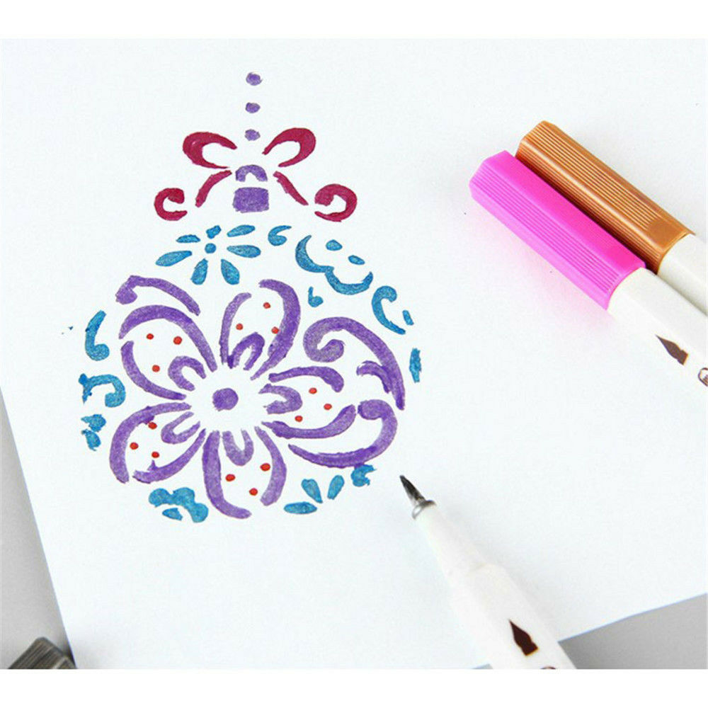 7PCS Craft Embossing Template Wall Painting Layering Stencils Scrapbooking HS88