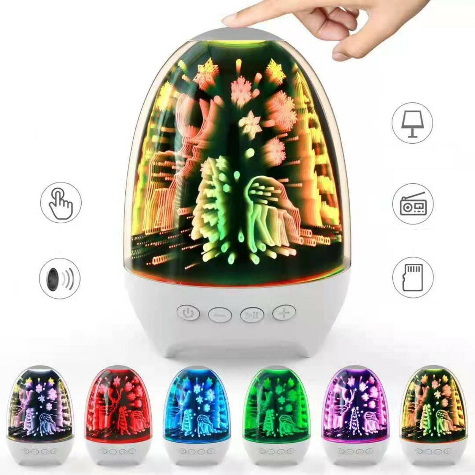 Night Light Bluetooth Speaker Creative Gift Color Changing Light for Kids