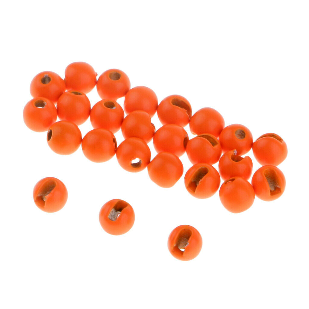 50 lot Slotted Tungsten Beads Anti-rust Fly Tying Materials Nymph Head Jig