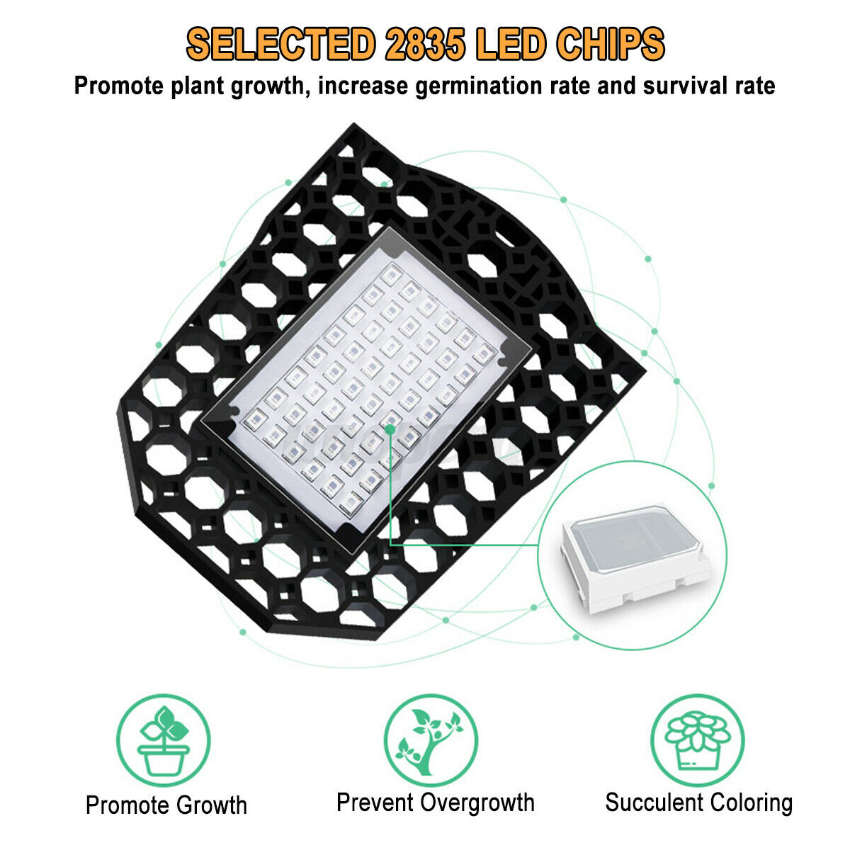 126 LED Plant Grow Lights Panel Culturing Full Spectrum E26 E27 Growth Indoor â˜ª