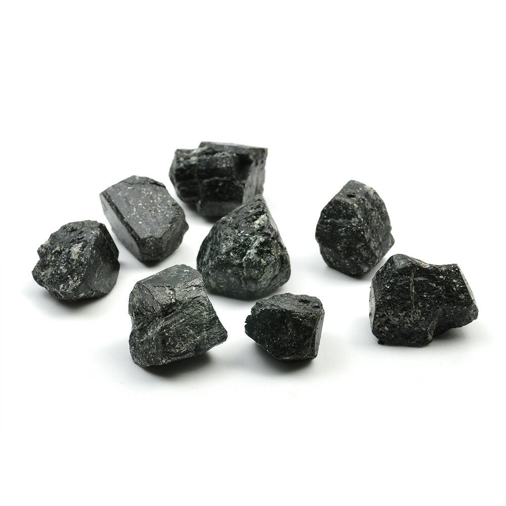50g Natural Black Tourmaline Crystal Rough Rock Mineral Specimen Yoga Healing
