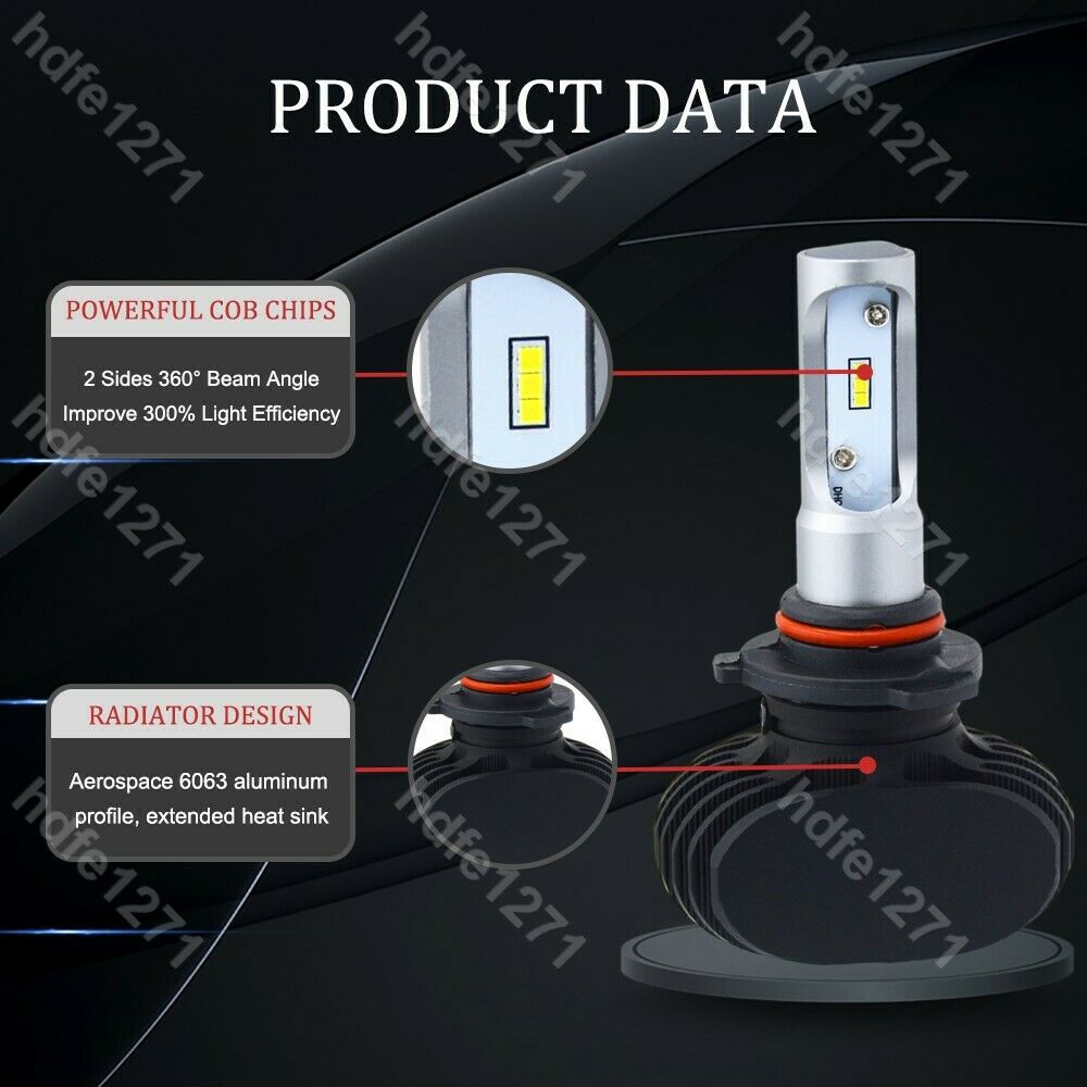6X White 9005 H7 LED Headlights H11 Fog Lights 300W fit Mazda 3 04-06 CX-7 07-12