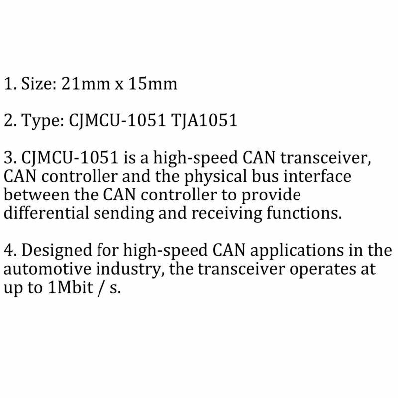 5Pcs CJMCU-1051 TJA1051 High Speed Low Power Consumption CAN Transceiver Module