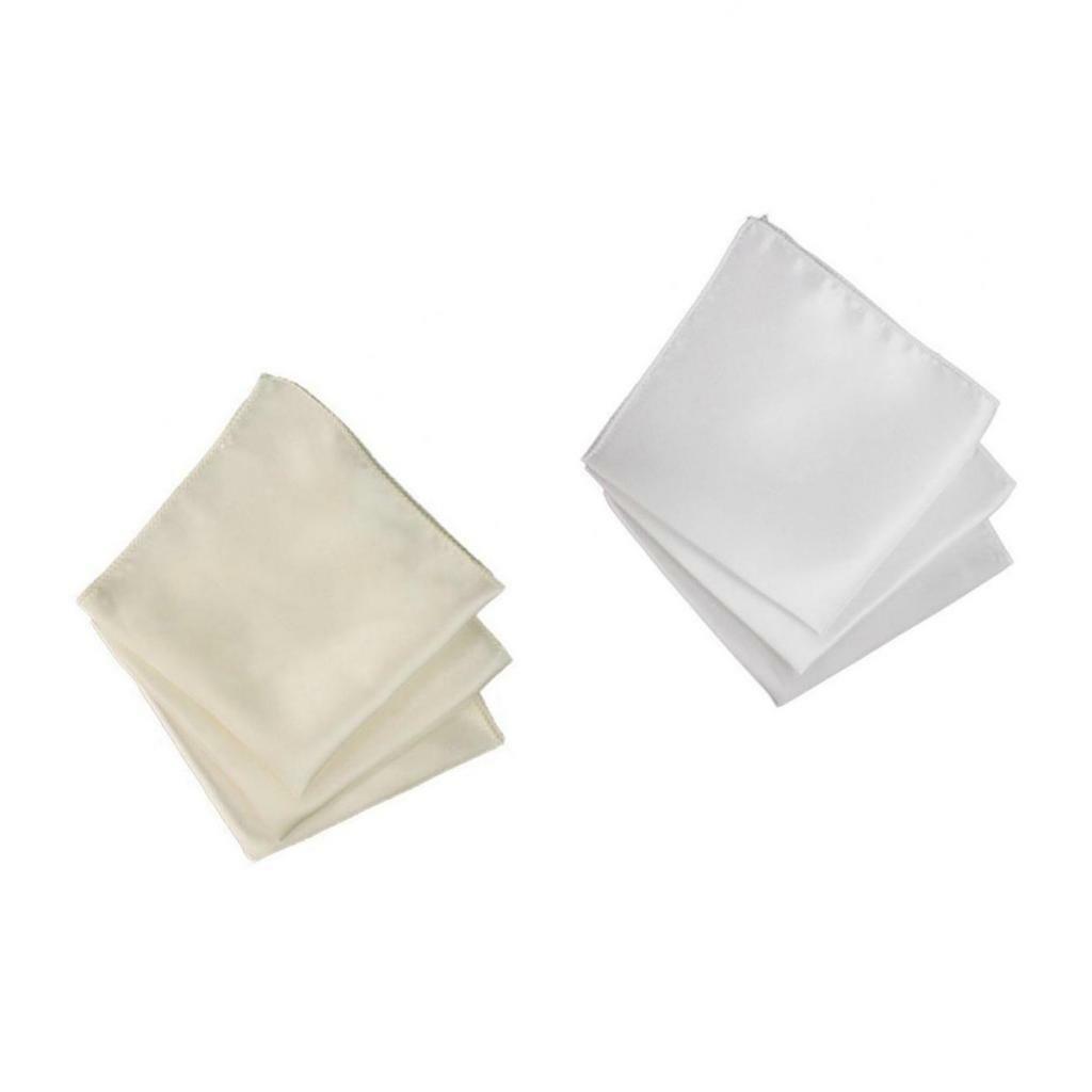 White Beige Napkins Table Linen Dinner Napkins Polyester Hotel Wedding 20pcs