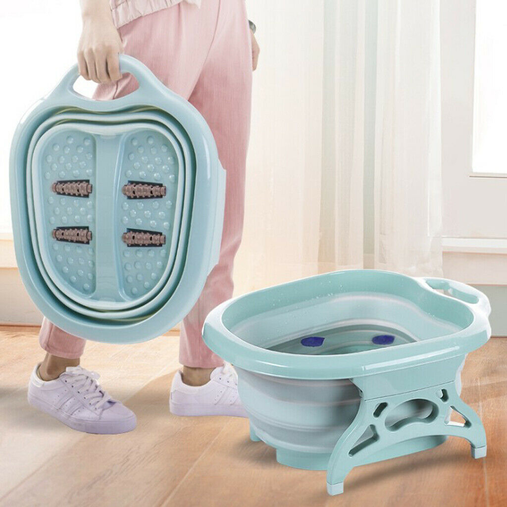 Foot Spa Basin Foot Massage Tub Relief Feet Fatigue Save Space Green