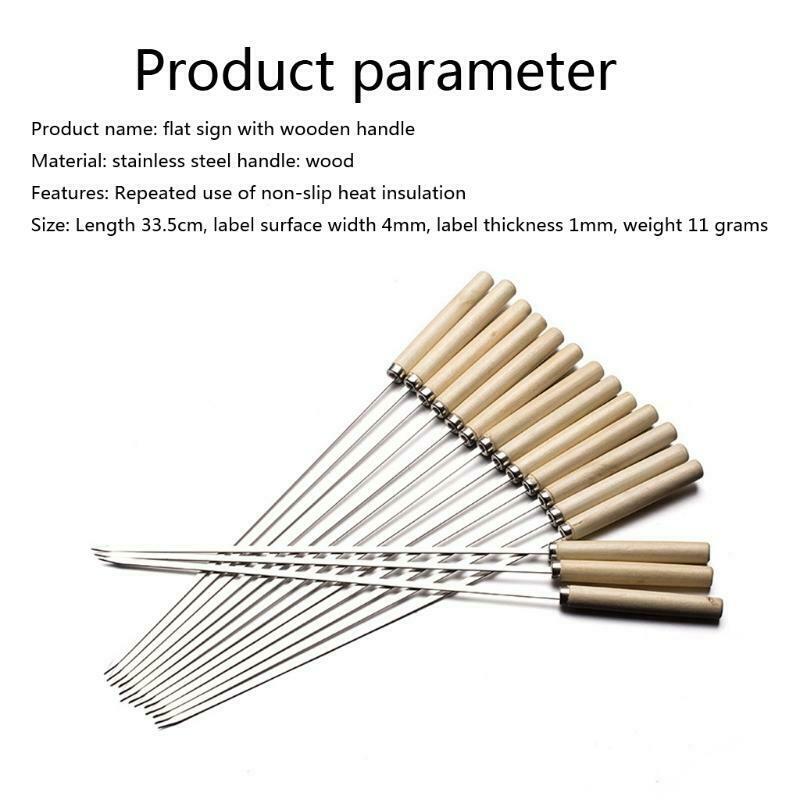Kebab Grill Meat Vegetable and Fruits Cooking Grilling Sticks with Wooden Handle