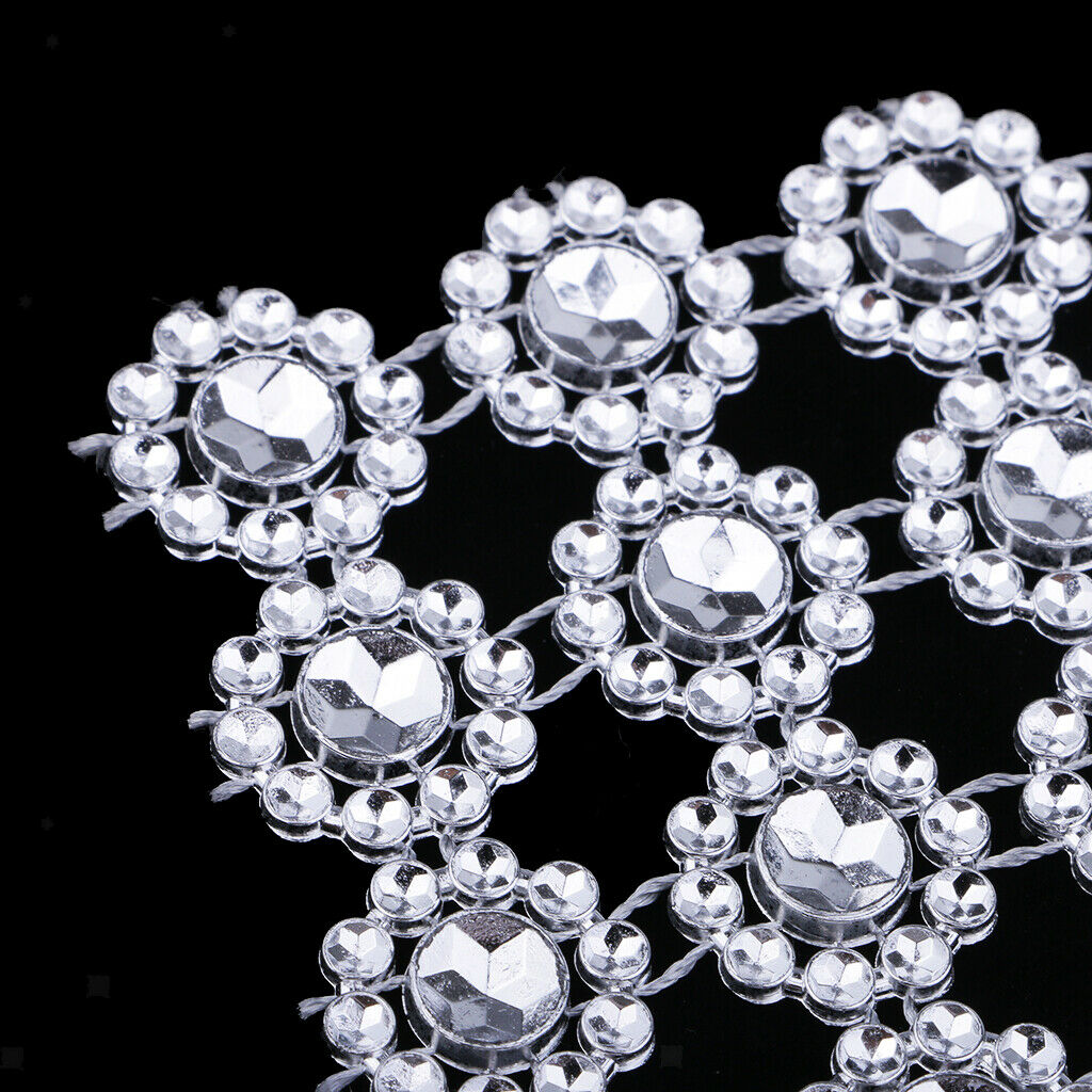 1m Plastic Rhinestone Ribbon With Flower Shape Diamond Ribbon Glitter Ribbon