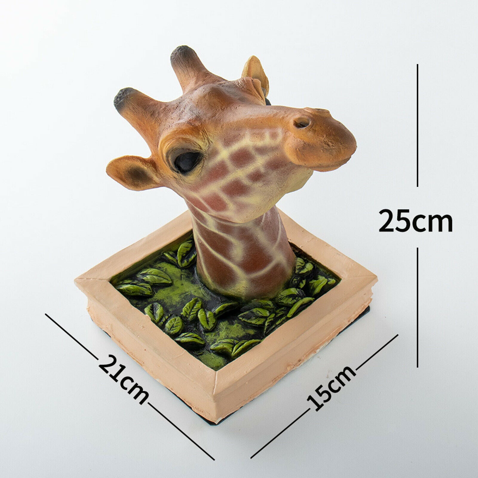 Giraffe Head Wall Mounted Statue Home Garden Bedroom Background Decoration