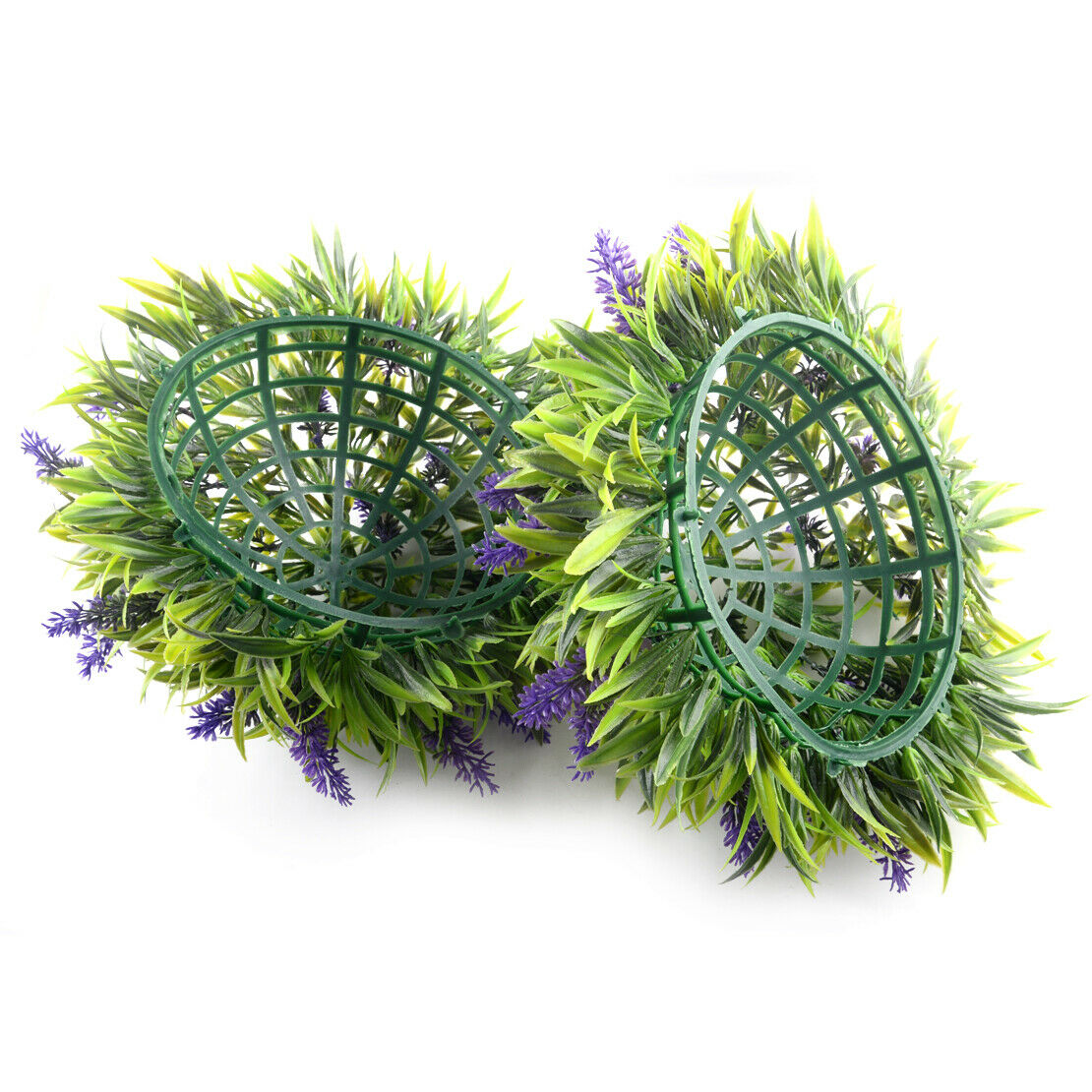 Purple Artificial Hanging Flower Plant Lavender Topiary Ball Decor Basket~
