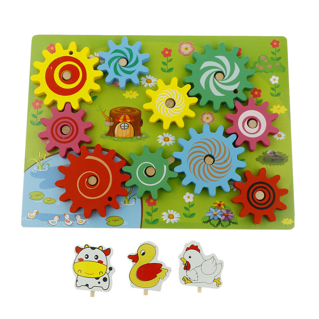 Wooden Gear Animals Assembled   Building Blocks Education Toys