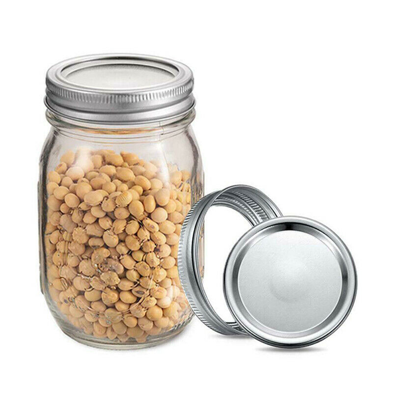 10*86mm Wide Mouth Mason Jar Lid Tinplate Split Sealing Lids Round Metal R xJSJ