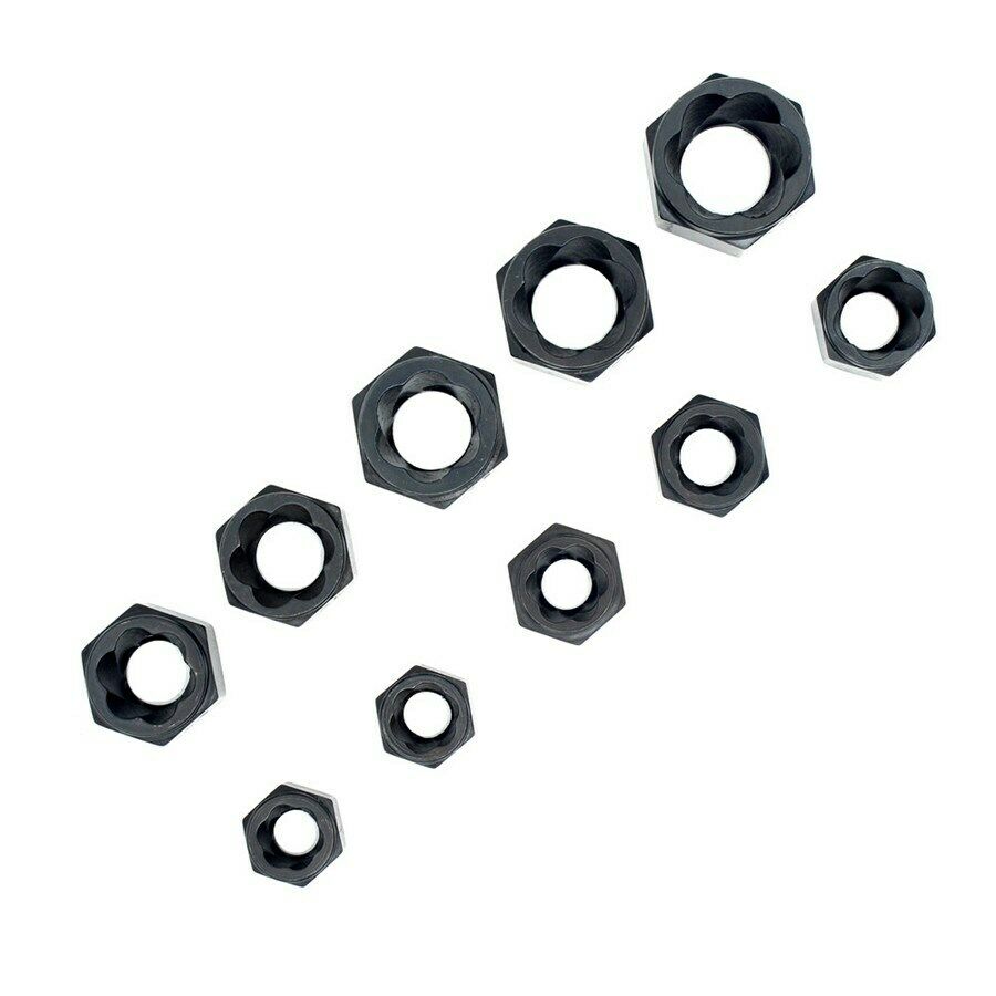 10x Damaged Rusted Bolt Nut Screw Remover Extractor Removal Tool Kit (#1 - #10)
