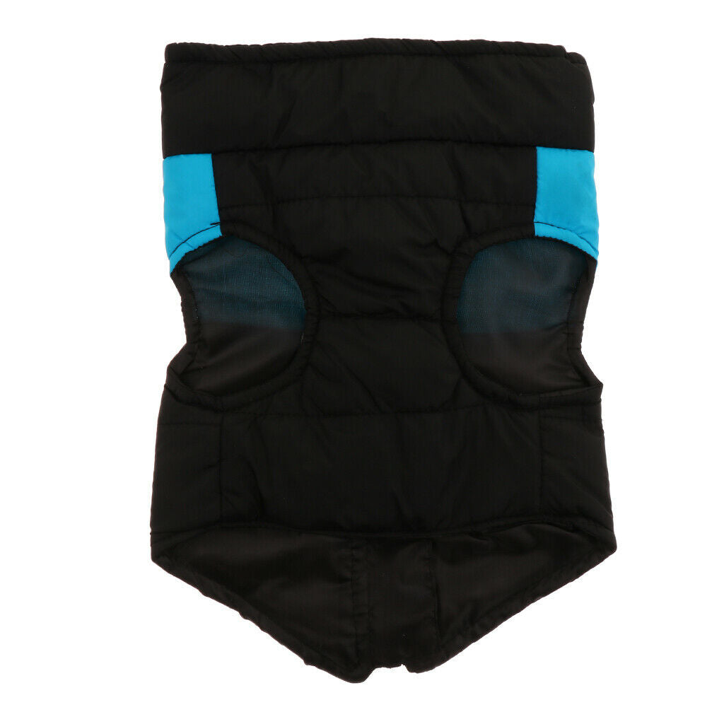 Dog Winter Warm Coat Vest Waterproof Jacket Down Vest Puppy Clothes  Blue M