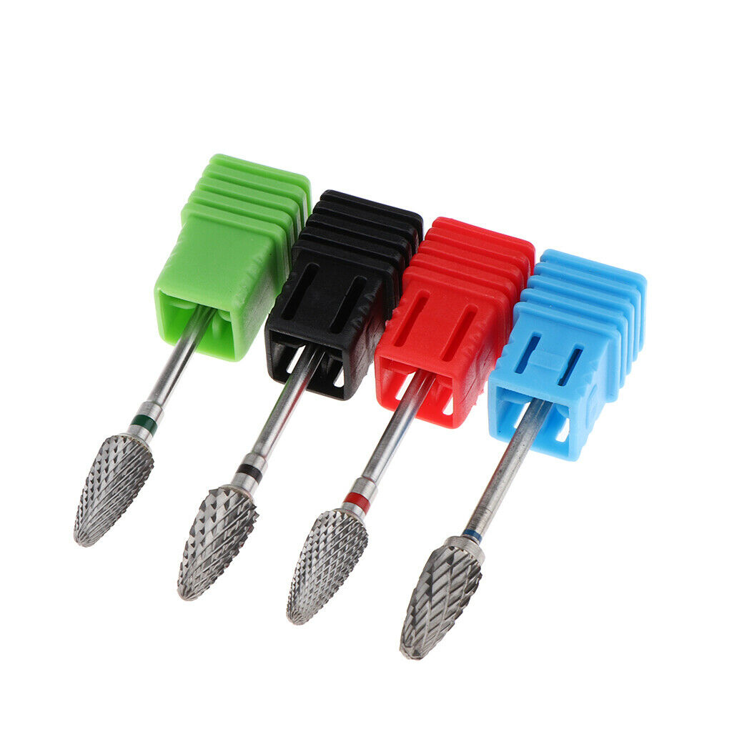 4 Piece Electric Manicure Drill Bits, Barrel Head, Acrylic Gels