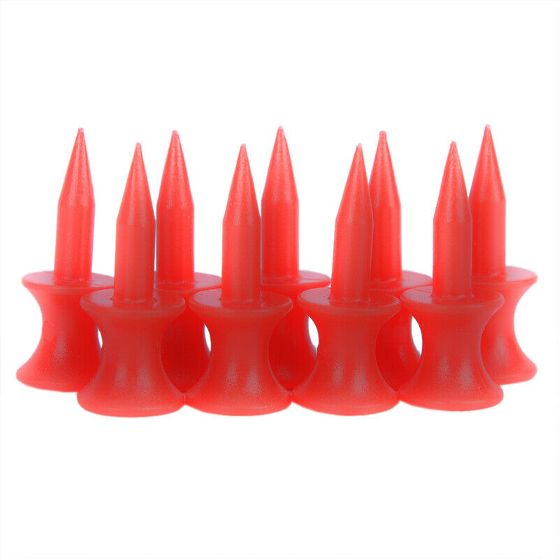 50 Pcs Red Golf Tee Sport Double-deck Golf Ball Tees 31MMJADD