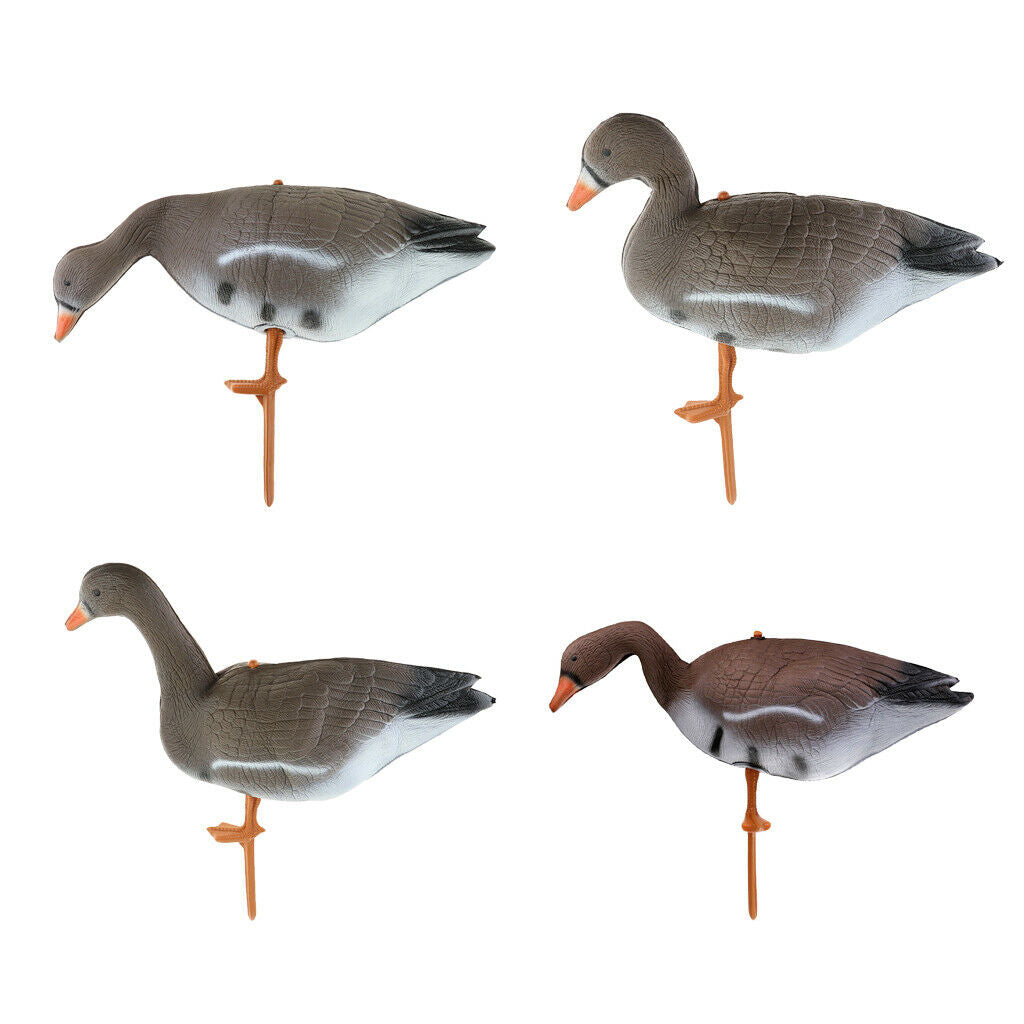 4x Simulation Foaming Goose Hunting Decoy Scarer Decoys Deterrent Sentries