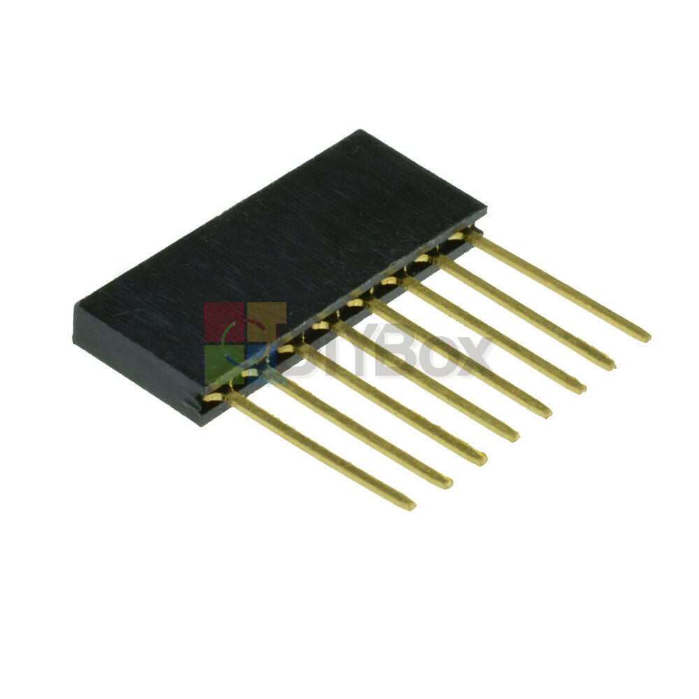 100pcs 8 Pin 2.54 mm Stackable Long Legs Female Header Fit For Arduino Shield