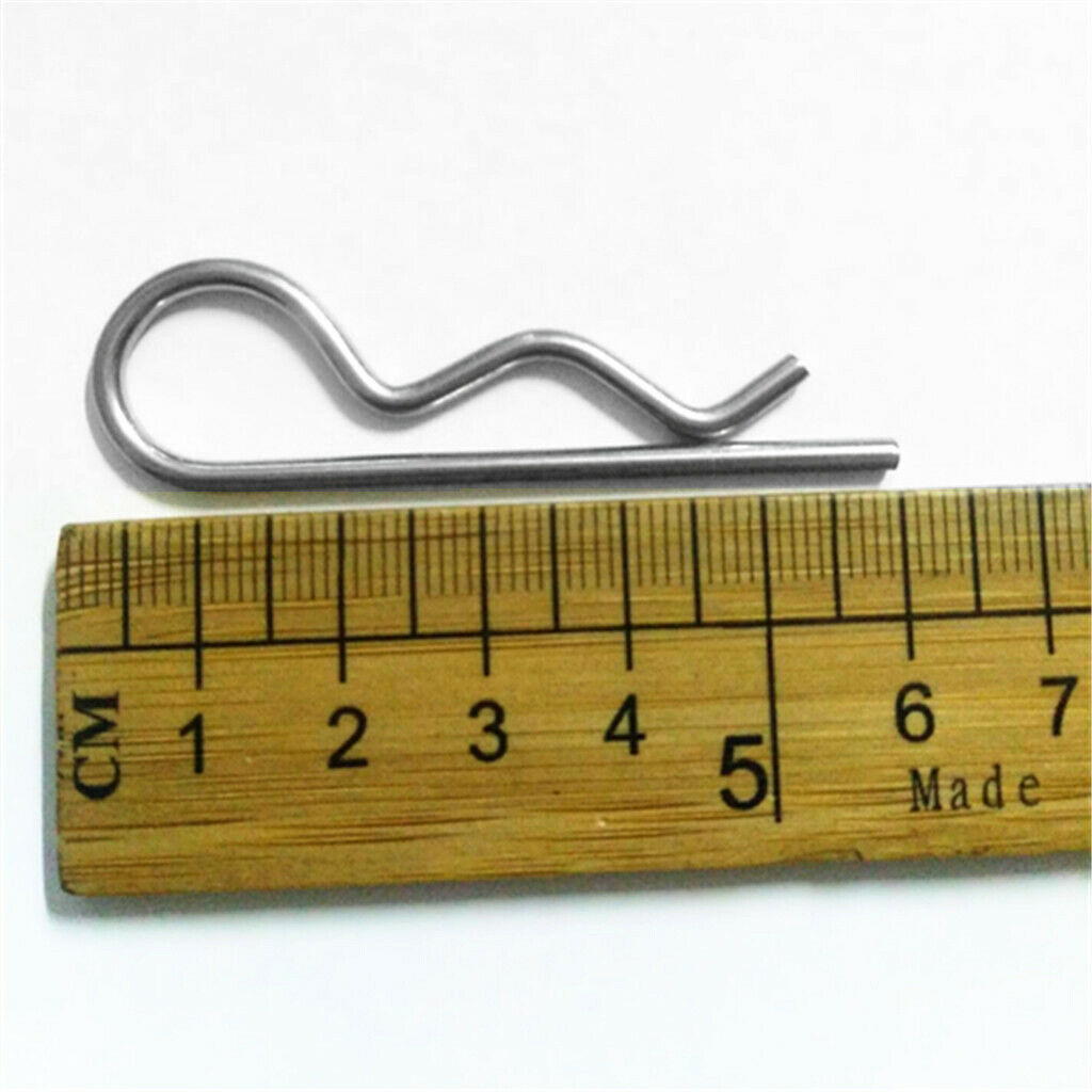 10 x Stainless Steel R Clips Cotter Pins Spring Clip Retaining Clip 2.5x60mm