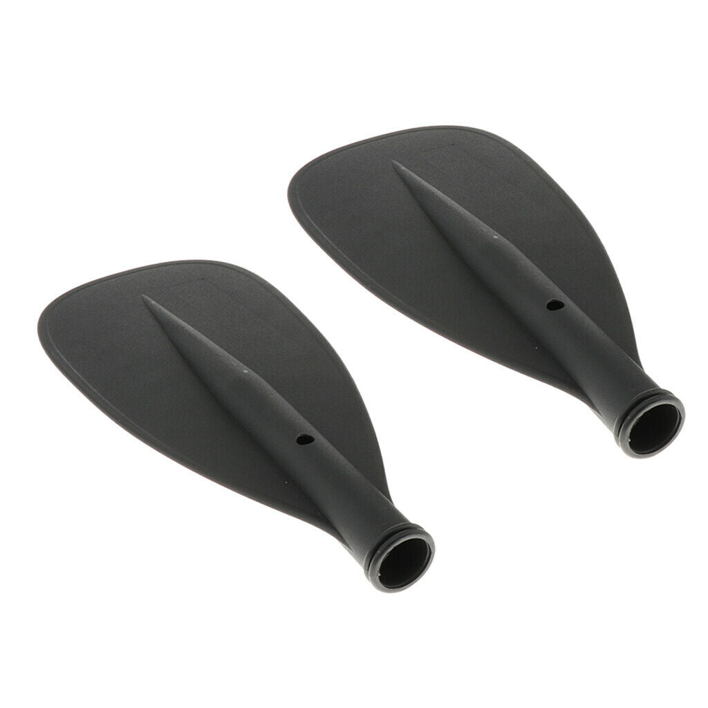 Lots 2 Solid Kayak Paddle Leaf Blades fits 30mm Shaft Black Symmetrical