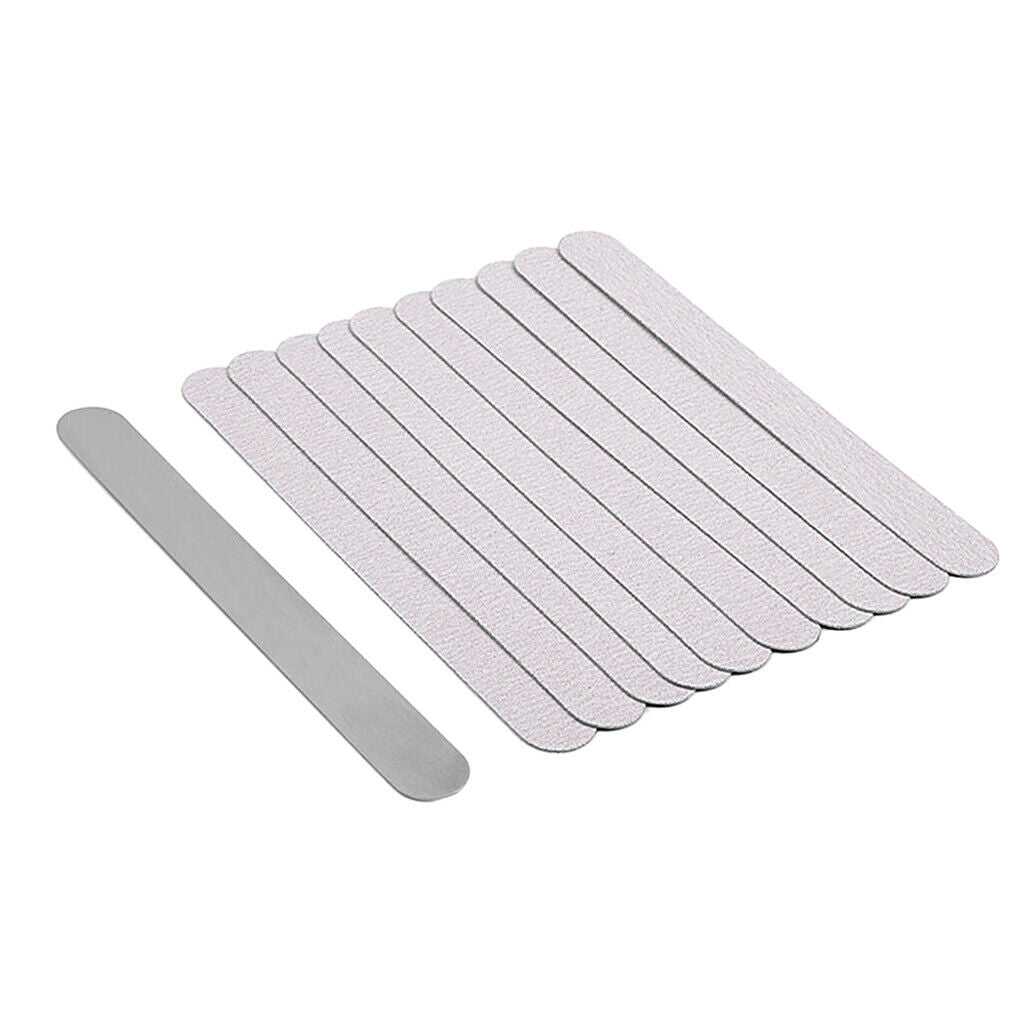 10x Nail File Buffer Adhesive Emery Board Manicure Polishing Sanding Tool 05