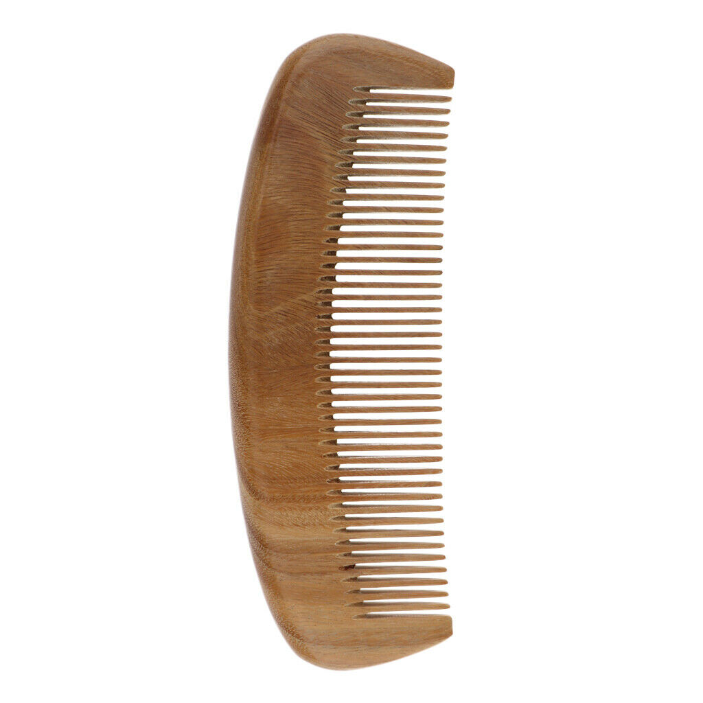 Wooden Fine Tooth Hair Comb Detangler , Anti-static Sandalwood Scent Handmade