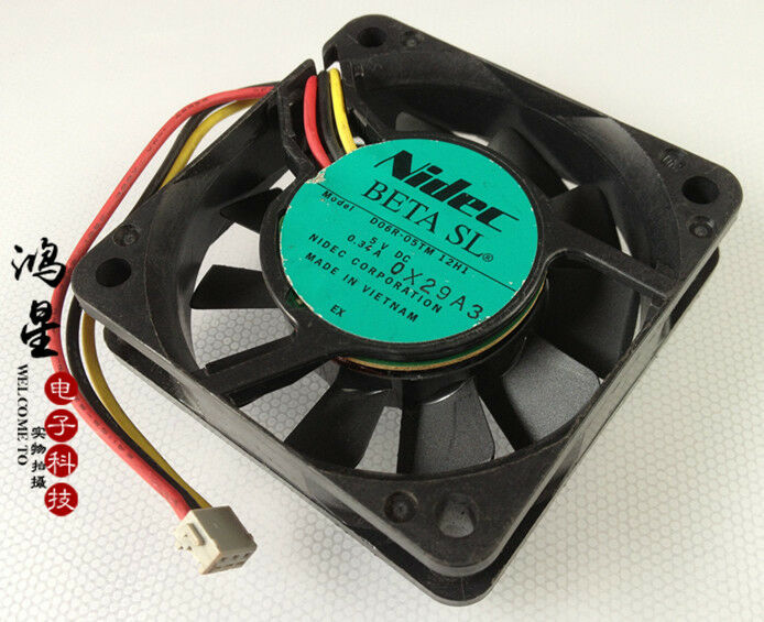 For 1Pcs NIDEC 6015 6CM 5V 0.34A D06R-05TM 12H1 3-wire cooling fan
