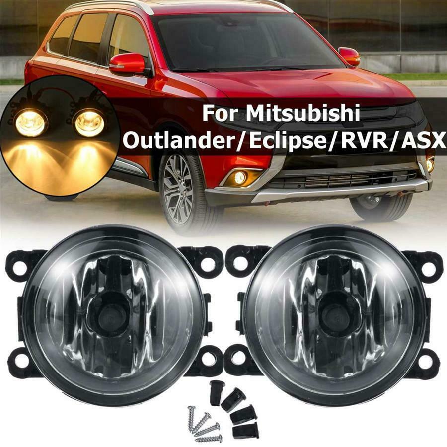 2x Car Fog Light Lamp w/ H11 Bulb For Mitsubishi Outlander/Eclipse/RVR/ASX 55W