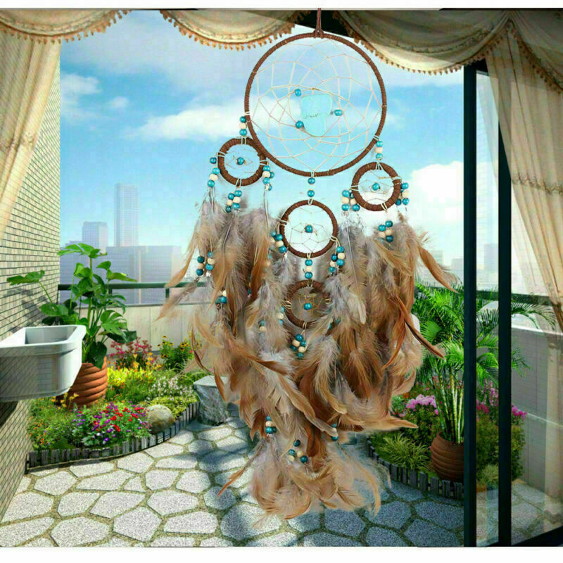 Dream Catcher Feathers Beads Handmade Car Home Wall Hanging Decor Ornament