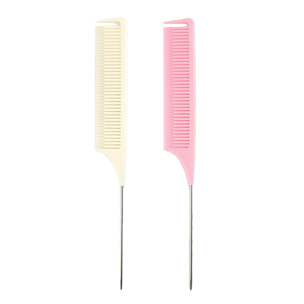 2x New ABS Fine Weave Highlighting Foiling Hair Combs for Salon Styling