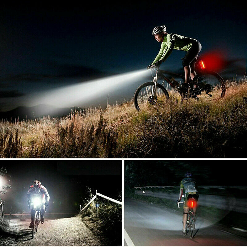 Bicycle Headlight Bike Warning Light Taillight LED Front Head Lamp Rear Lights