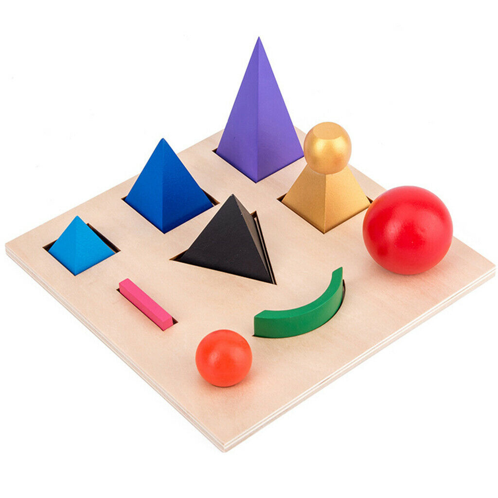 Geometry Shape Puzzle Board Sorting Match Game Motor Skill Montessori Toys