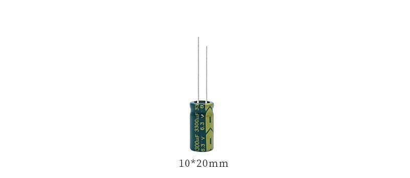 10pcs 6.3v3300uf Aluminum electrolytic capacitor Motherboard adapter 10x20mm