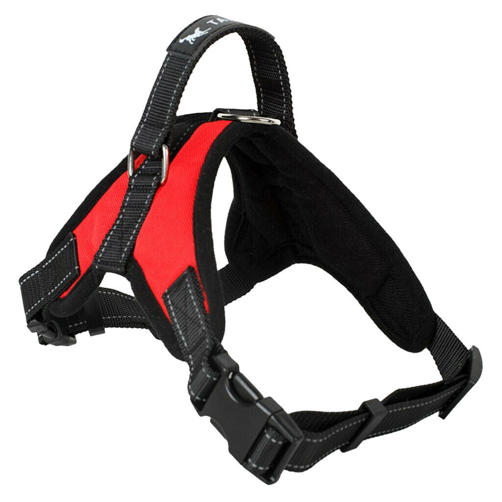 Pet Dog Saddle Vest Harness Chest Strap Padded Walking Harness Red_S