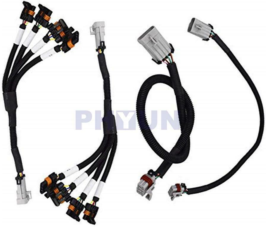 4Pcs Coil Pack Relocation Kit w/Coil Harness & Extension D580 For LS1 LS6 LSX