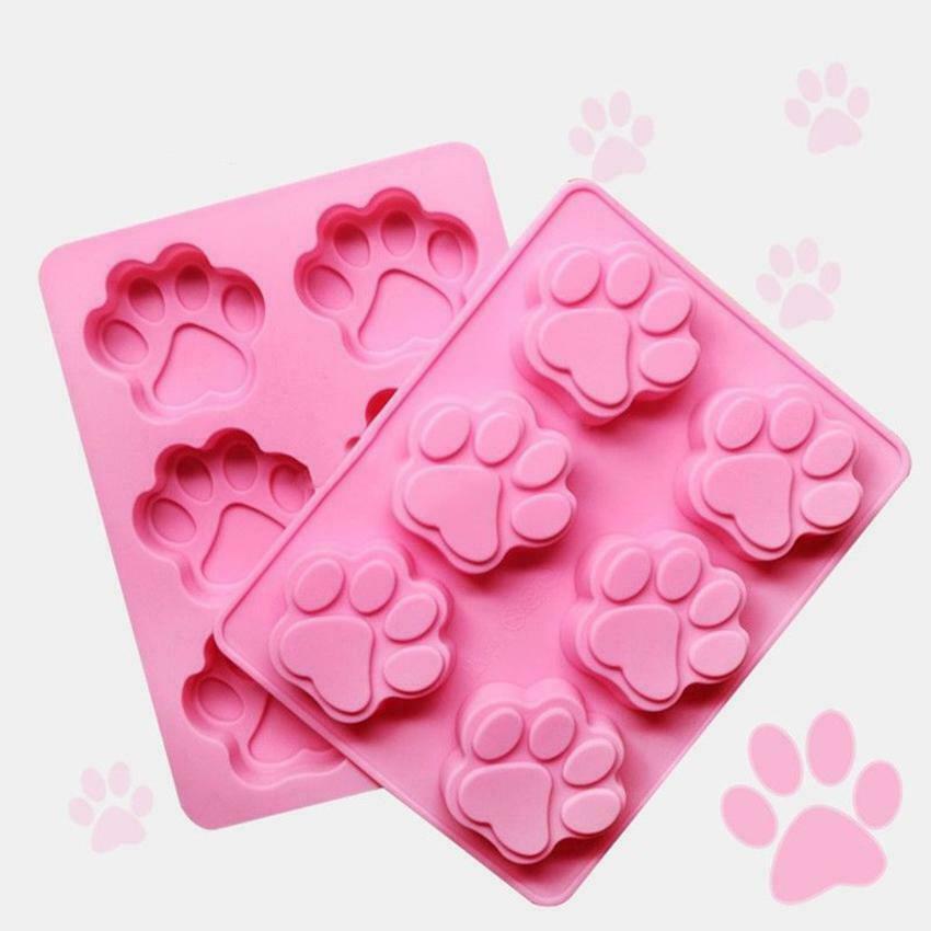 6 Cavity Cat Paw Food-Grade Silicone Mold Chocolate Cake Ice Diy Backing Mould