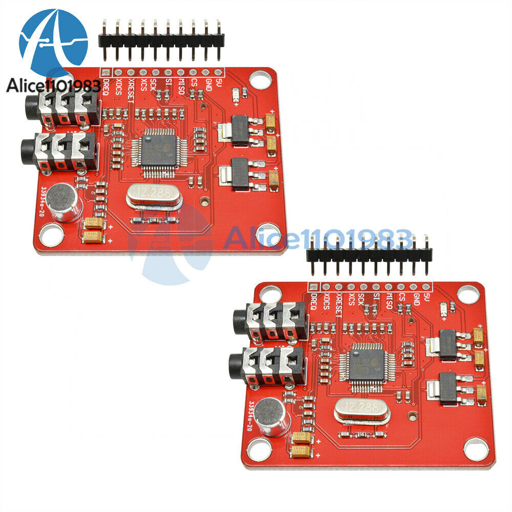 2PCS VS1053 MP3 Module w/ Card Slot VS1053B Ogg Real-time Recording For Arduino