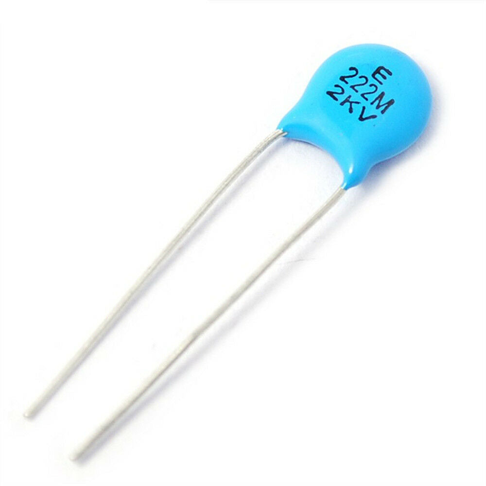 100pcs/lot High-voltage Ceramic Capacitor 222M 2KV/222 2200PF 2.2nF 2000V