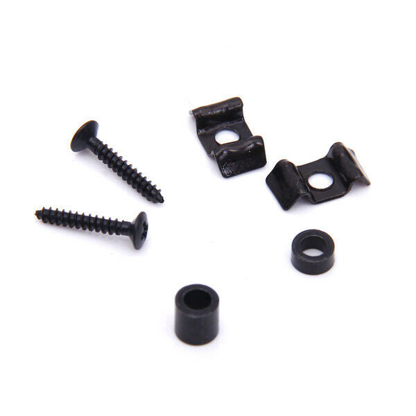 2 Sets of Guitar String Tree Guide Retainer Spacer Screws for Black Electric