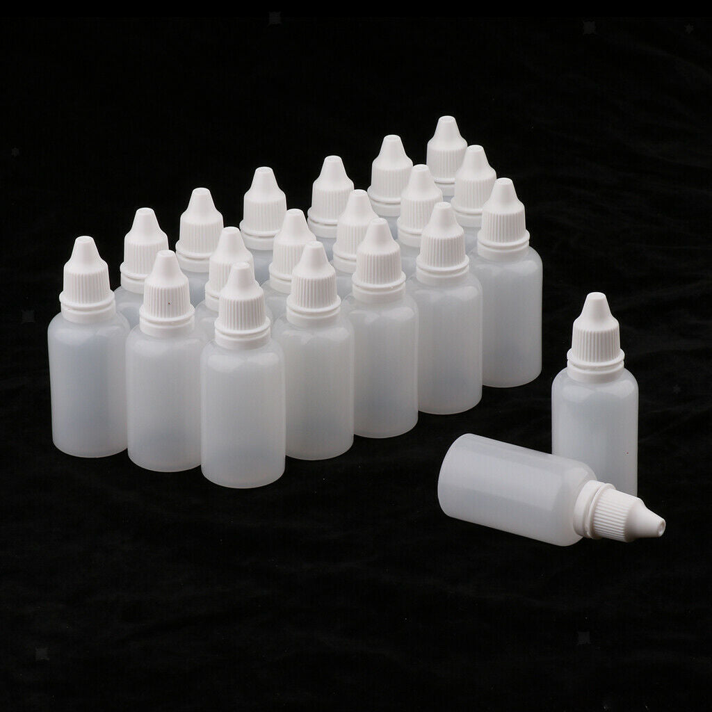 20x 30ml Empty Plastic Squeezable Dropper Bottles Eye Liquid Dropper Vials