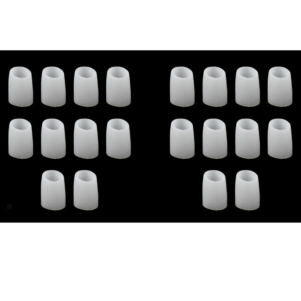 20 Pairs Silicone Toe Sleeves Tube Caps Cushions Protectors Feet Care S/L