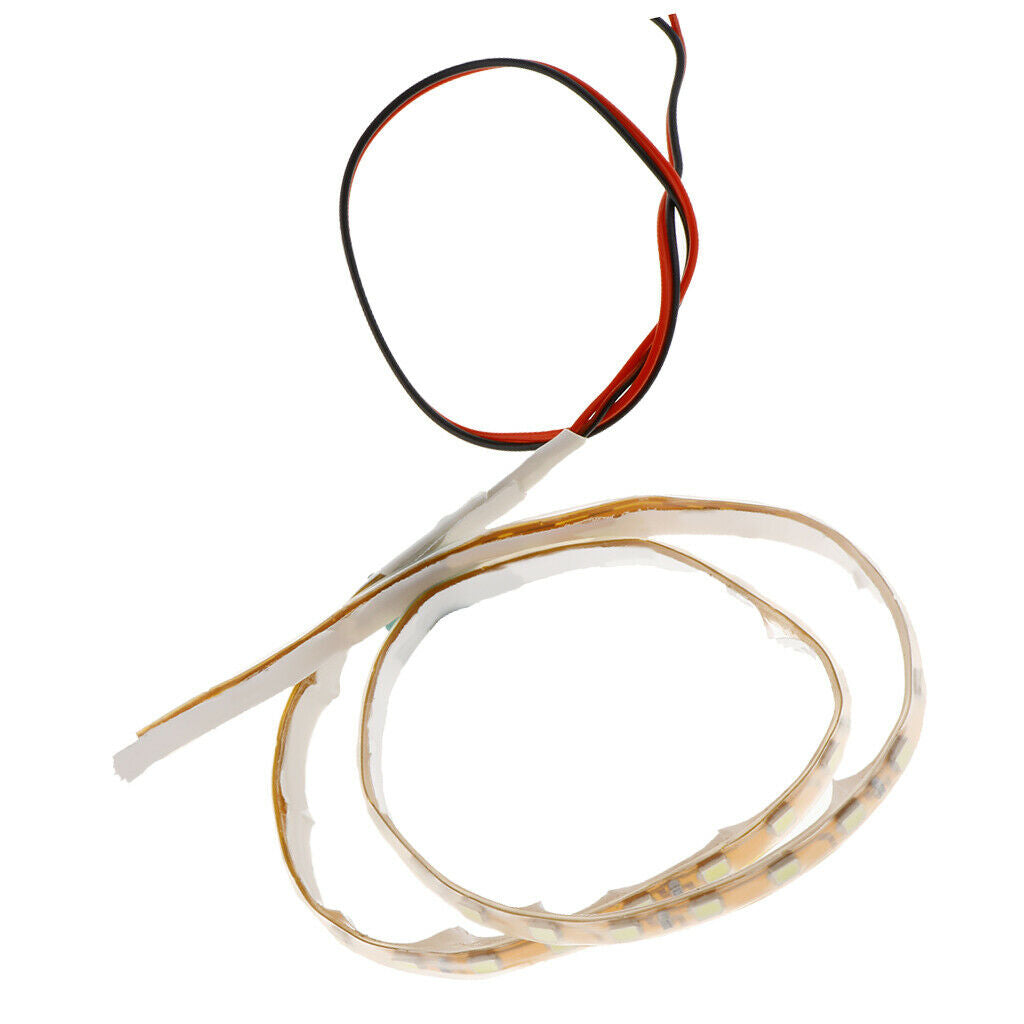 5 Pieces Multi-Color LED Motorcycle Ground Strip Light Kit w/ Wire White