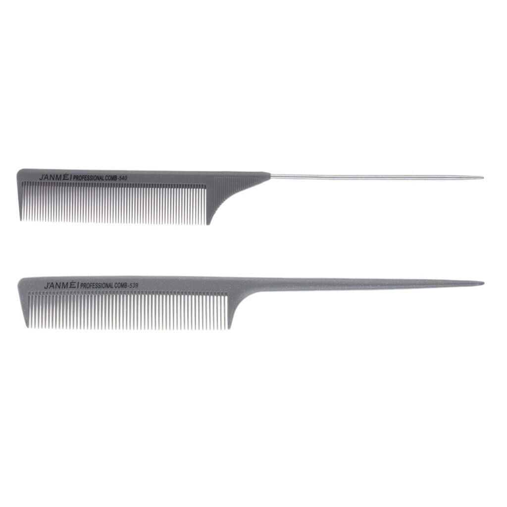 2x Salon Barber Teasing Sectioning Styling Combs Coloring Pintail Brush Comb
