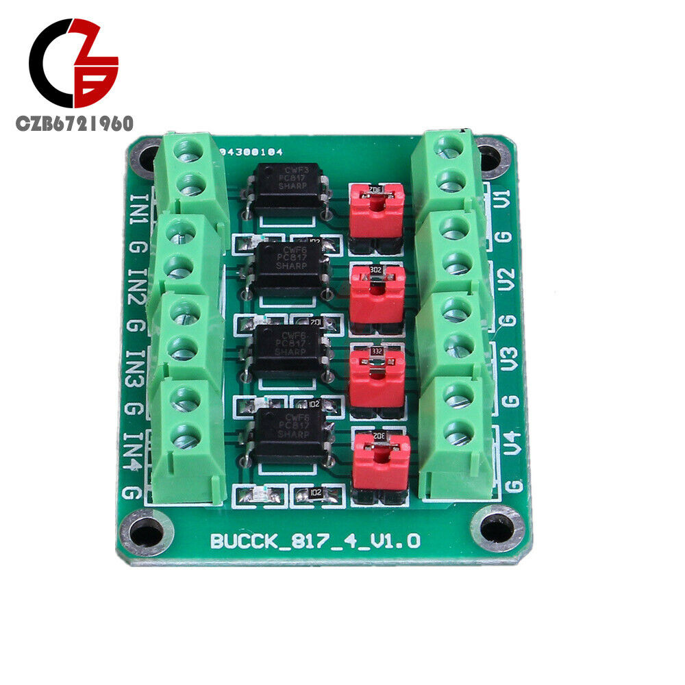 3.6-24V PC817 4 Channel Voltage Converter Optocoupler Isolation Driving Module