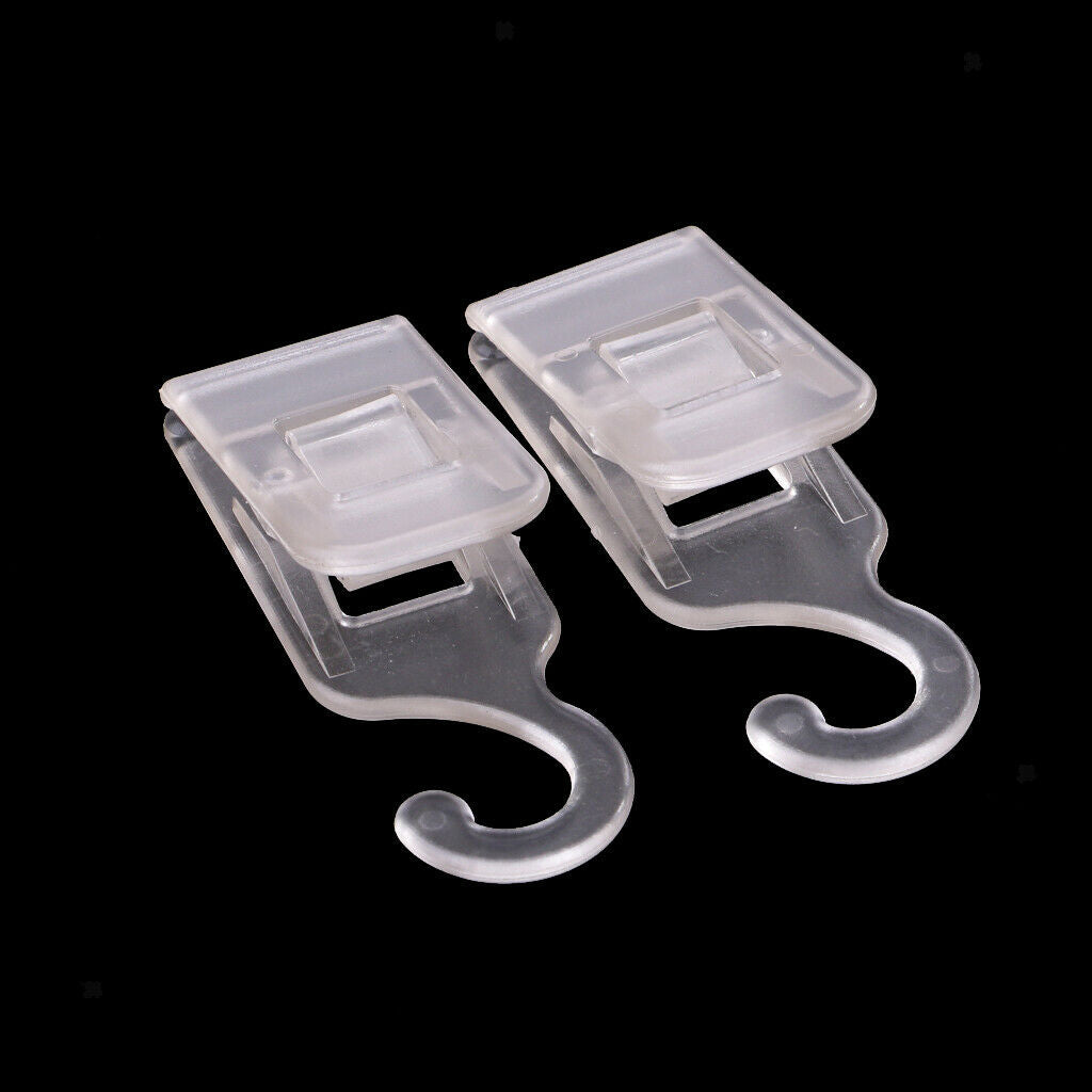 10 Pieces Utility Made of Clear Plastic Clip with Hooks for Sign , Clothes