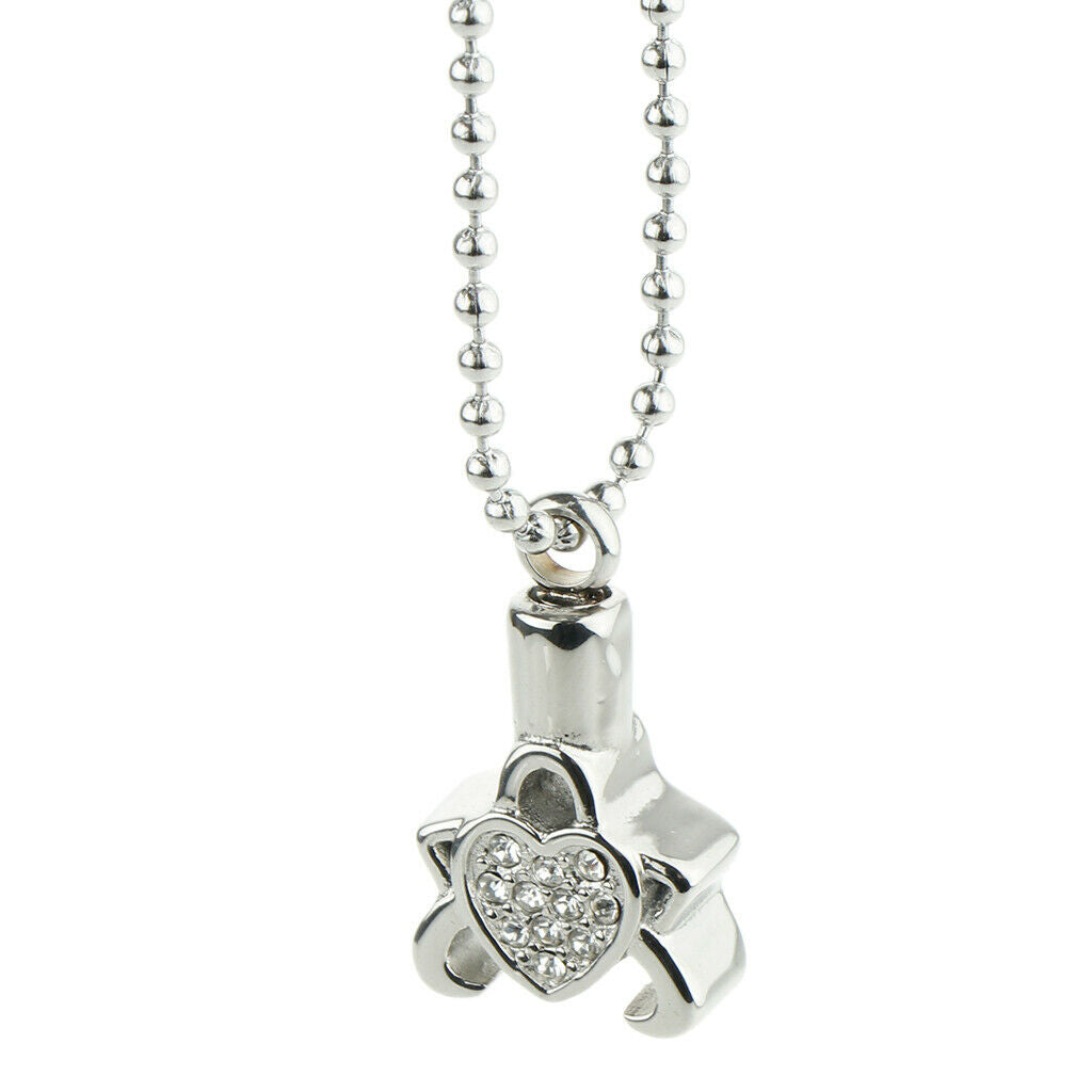 Stainless Steel Urn Pendant Necklace Cremation Jewelry Ashes Keepsake 7
