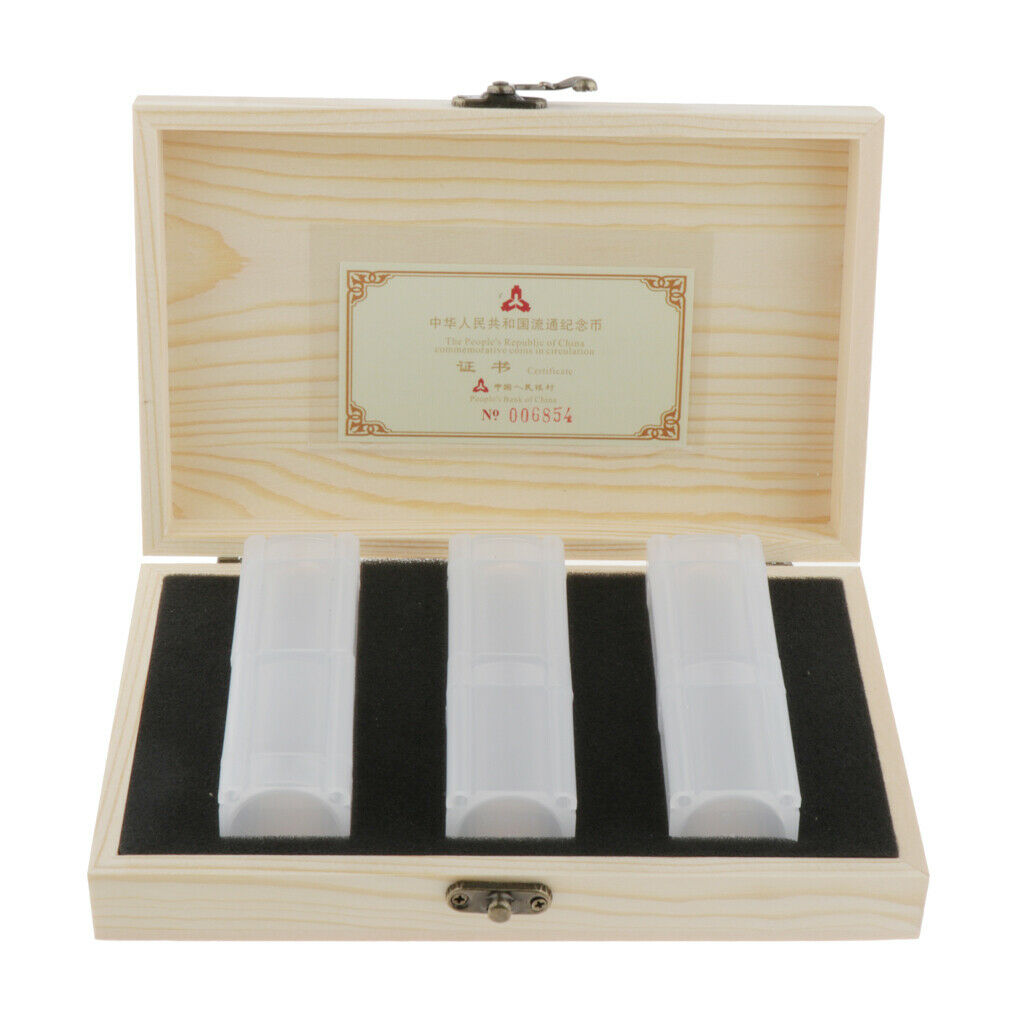 27mm Plastic Coin Dispenser Coin Holder With Wooden Storage Box For Coin