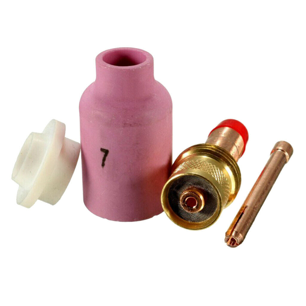 4x TIG Welding Torch Accessories Kit Collets Body Alumina Nozzle Back Cup Kit