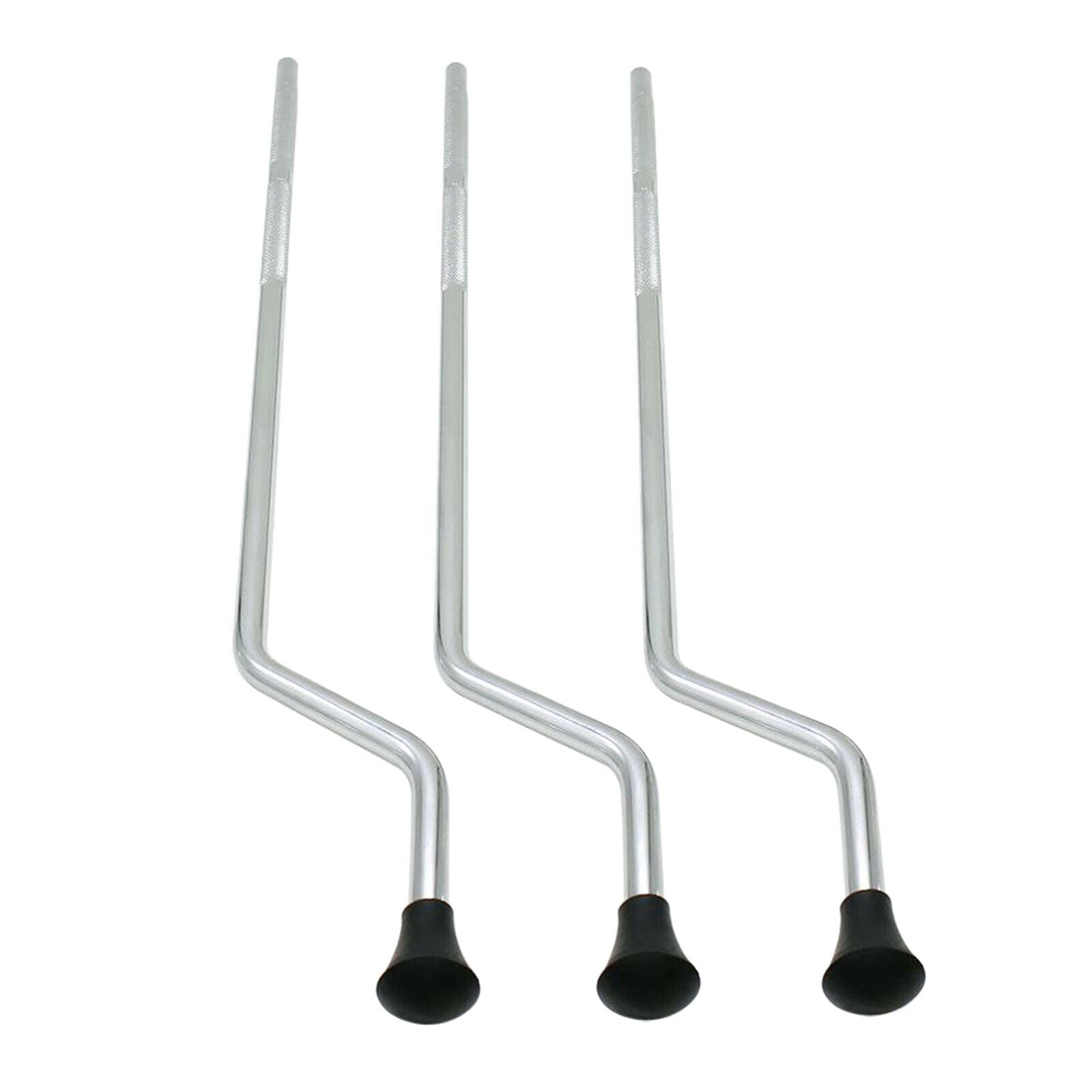 Heavy Duty Metal Tom Drum Legs Holder Rubber Feet Anti-Rust Parts Accs, with