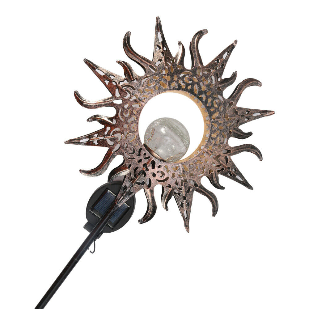 Solar Light Outdoor Decorative Light Garden Waterproof Sunflower Metal LED Lamp