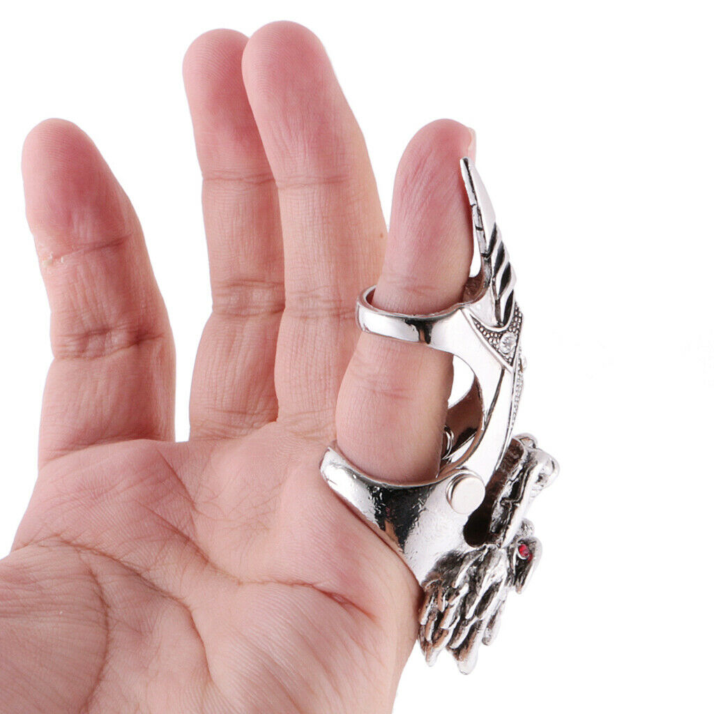 Dragon Head Red Crystal Eye Rings Gothic Rock Hip Hop Band Jewelry Steampunk